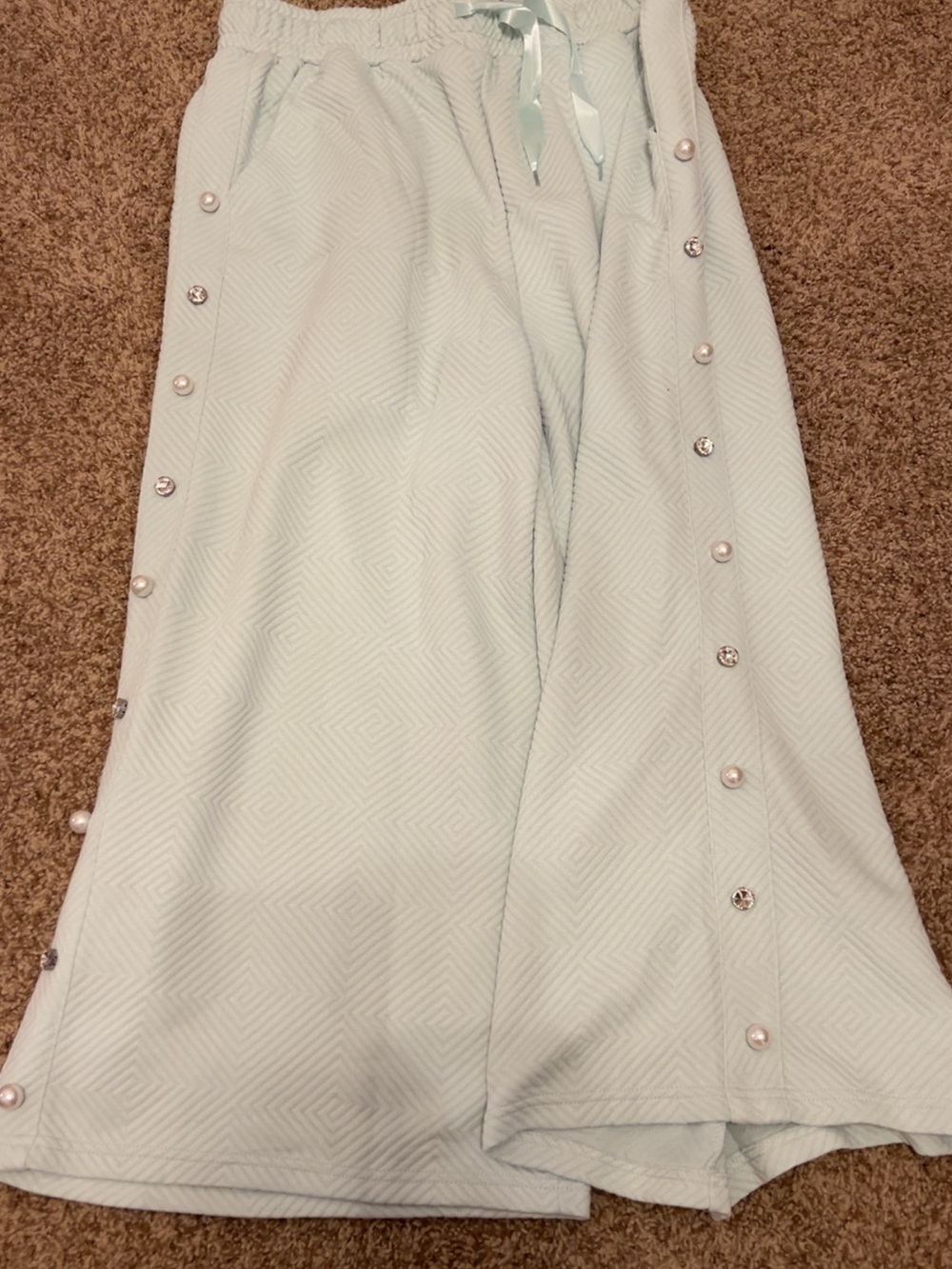 Simply Southern Mint Side-Snap Cropped Jeans